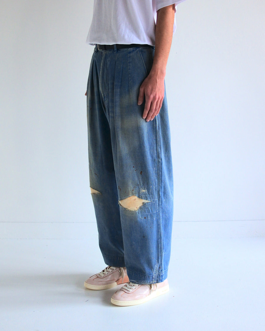 AN402 REMAKED WIDE DENIM TOROUSERS INDIGO(REMAKE)
