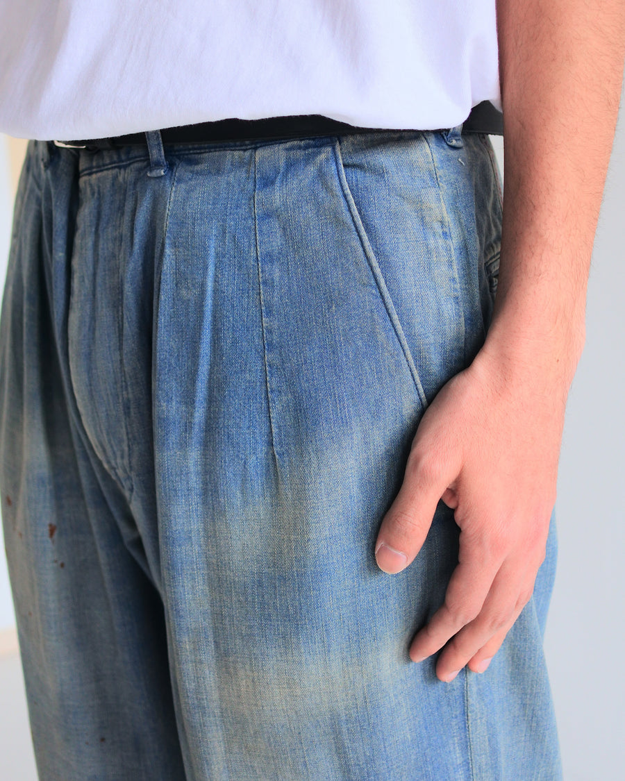 AN402 REMAKED WIDE DENIM TOROUSERS INDIGO(REMAKE)