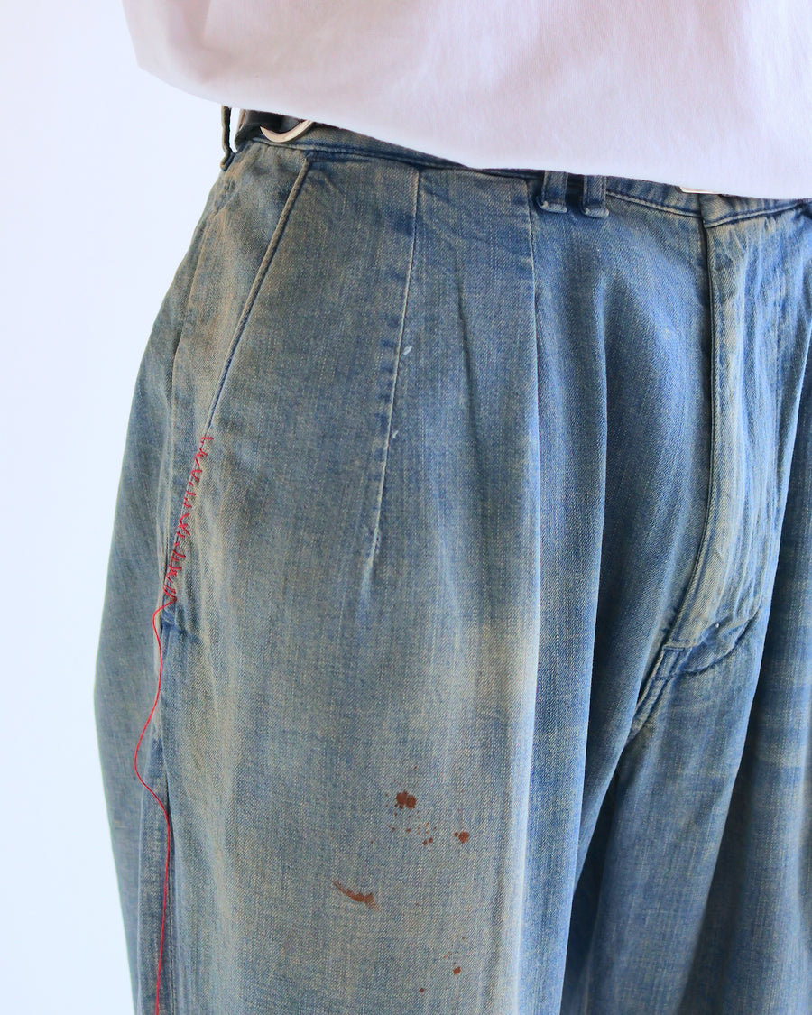 AN402 REMAKED WIDE DENIM TOROUSERS INDIGO(REMAKE)