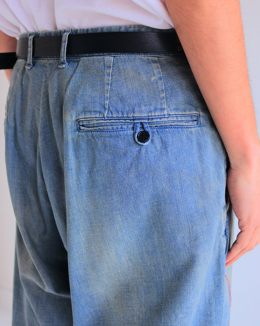 AN402 REMAKED WIDE DENIM TOROUSERS INDIGO(REMAKE)