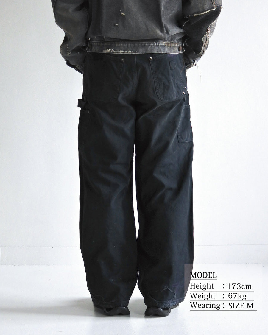 FIFTH ＋ ANACHRONORM  Ripped Double Knee Pants BLACK