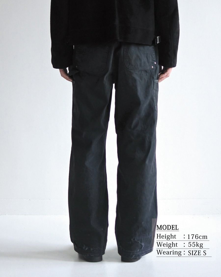 FIFTH ＋ ANACHRONORM  Ripped Double Knee Pants BLACK