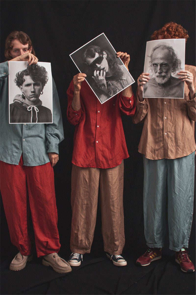 AN283 RAYON HEM TUCK EASY PANTS ORANGE