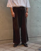 ANACHRONORM コーデュロイ タック ワイドパンツ ブラック | コーデュロイ フロントタック 陰影 素材再構築 一点一点 日本製