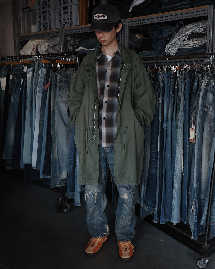 CONTEXT-002-RE DRAPED STRAIGHT 5P DENIM PANTS – TIME RECONSTRUCTED INDIGO(REMAKE) Styling