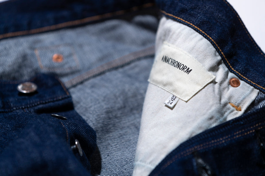 ANSE002 SUSTAINABLE STRAIGHT 5P PANTS TYPE-newπ INDIGO OW