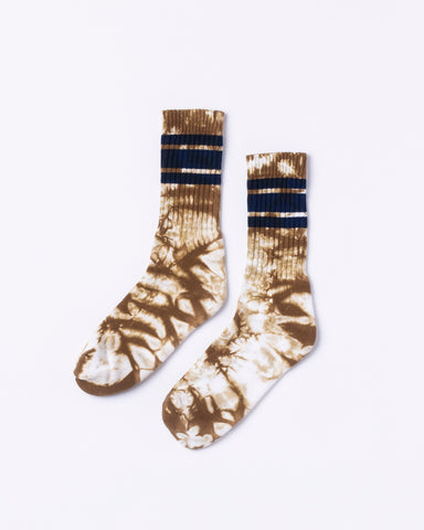 AN186 TIE DYE SOX OLIVE×NAVY LINE
