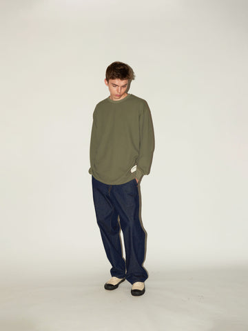 AN216 LIGHT WAFFLE L/S T-S OLIVE
