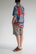 画像をギャラリービューアに読み込む, AN229 VINTAGE BANDANA COLLAGE OPEN COLLAR S/S SHIRTS MULTI COLOR
