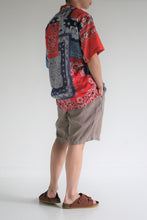画像をギャラリービューアに読み込む, AN229 VINTAGE BANDANA COLLAGE OPEN COLLAR S/S SHIRTS MULTI COLOR
