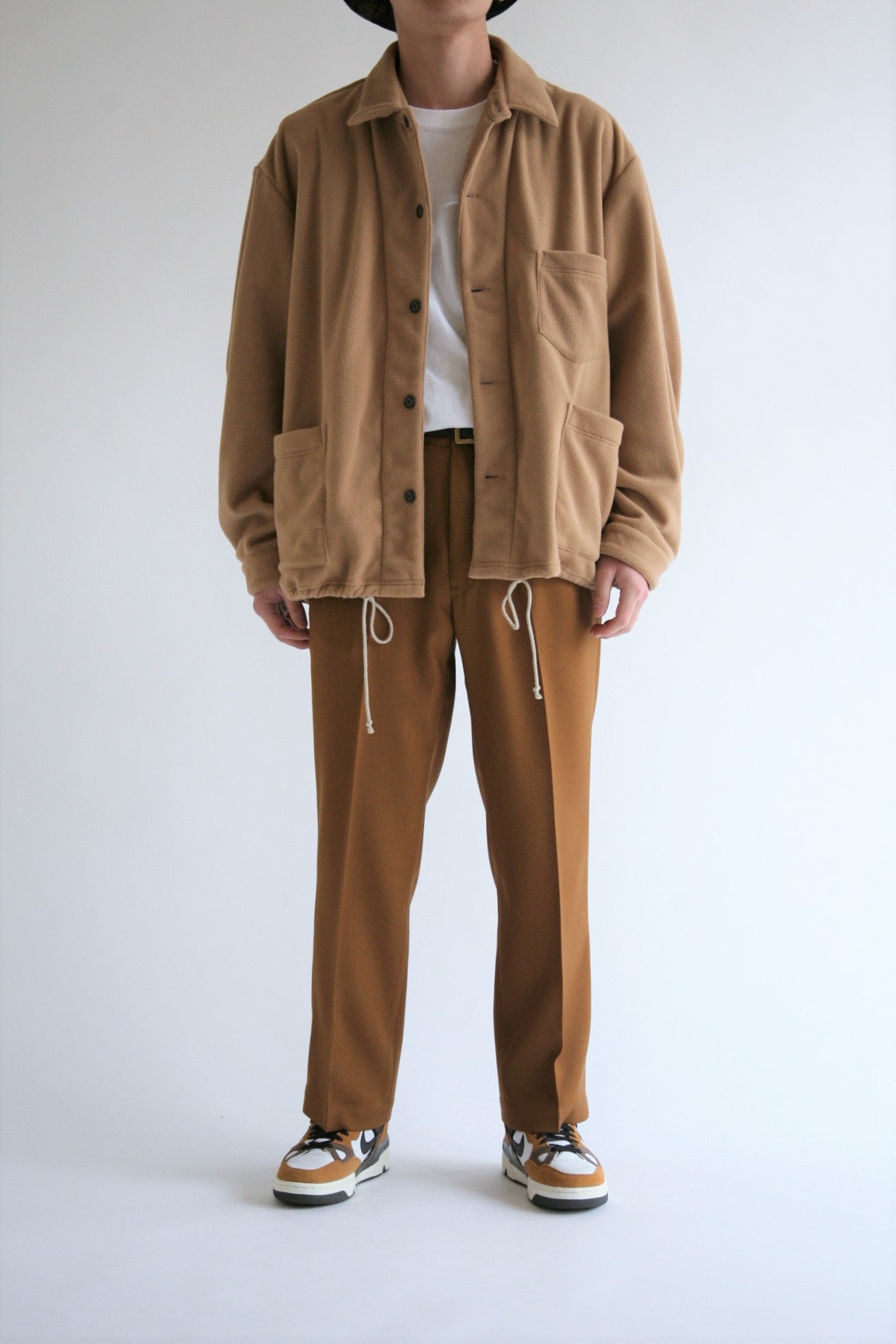 AN123 FLEECE COVERALL SHIRTS Ⅱ BEIGE